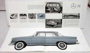 1964 Mercedes-Benz 220 Sales Brochure Large Folder with Spec Data Sheet P2234/6