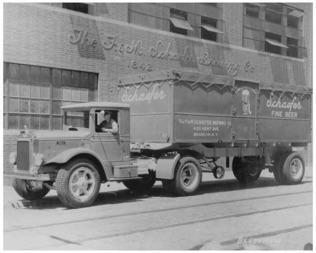 1934 Mack BX Tractor Trailer Truck Press Photo 0183 - Schaefer Fine Beer