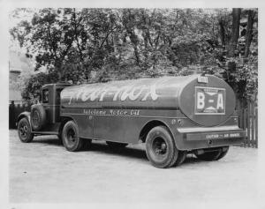 1935 Mack BM Truck Tank Trailer Press Photo 0184 B-A Service Autolene Motor Oil