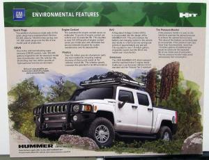 2009 Hummer H3 Dealer Sales Brochure Cards Set Of 3 Features Options Specs