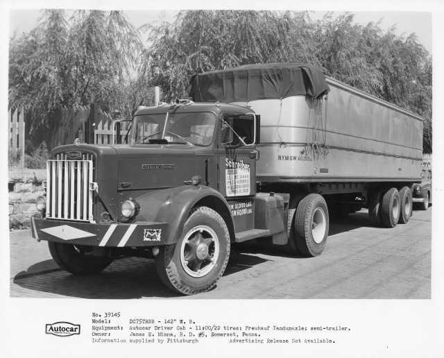 1954 Autocar DC-75 Truck Press Photo 0032 - Schreiber Trucking Co Pittsburgh PA