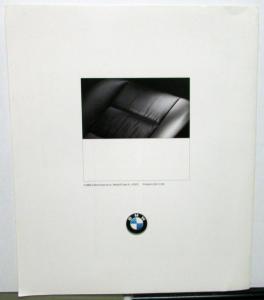 1991 BMW 750 iL Color & Upholstery Dealer Brochure Large Folder Paint Chips