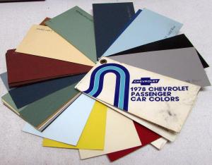 1978 Chevrolet Passenger Car Pocket Salesmans Paint Chips Sample Malibu Camaro