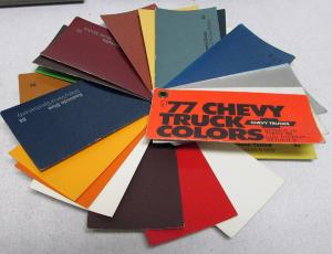 1977 Chevrolet Truck Pocket Salesmans Paint Chips Sample Series 10-90 Pickup Luv