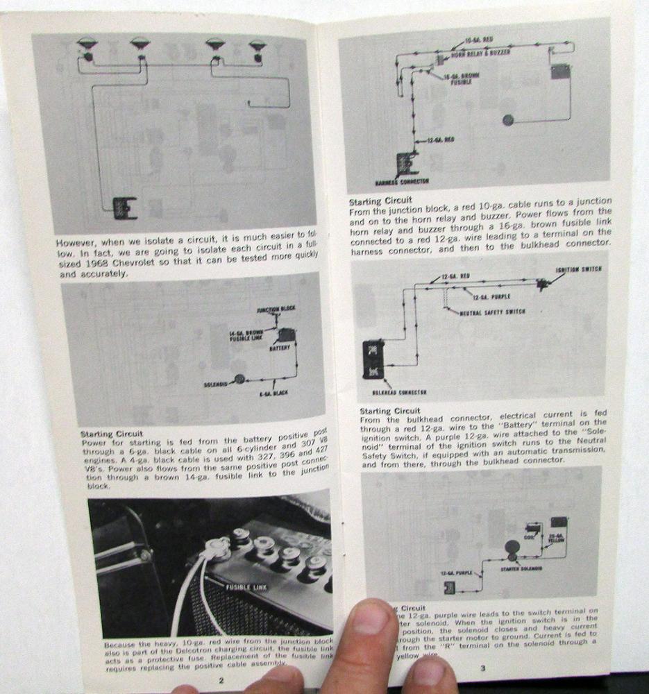 1969 Chevrolet Dealer Service Booklet Instructions Electrical Circuits