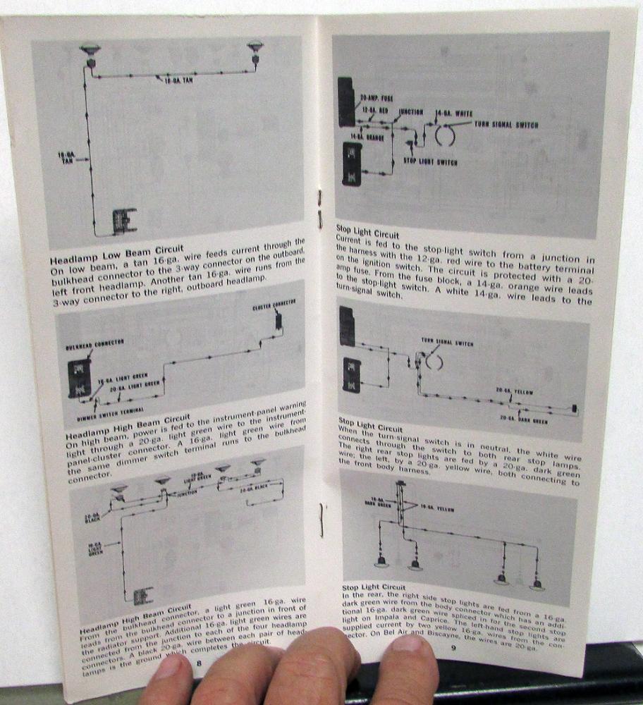 1969 Chevrolet Dealer Service Booklet Instructions Electrical Circuits
