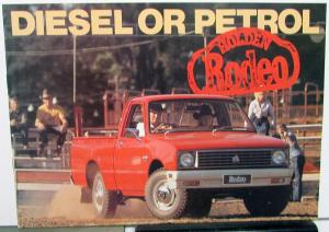 1981 Holden Rodeo Pickup Dealer Sales Brochure GM Of New Zealand Features Specs