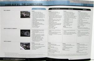 2005 Cadillac XLR Roadster Sales Consultants Competitive Comparison Guide
