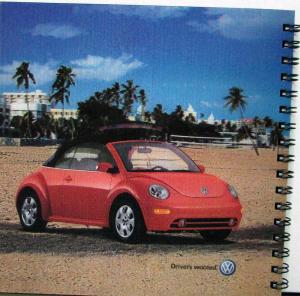2003 Volkswagen VW Beetle Convertible Press Kit 3D Case W/ Photo CD