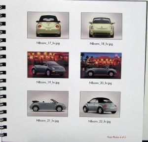 2003 Volkswagen VW Beetle Convertible Press Kit 3D Case W/ Photo CD