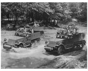 1940s White M3 Half-Track Field Training Press Photo 0068