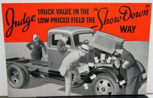 1934 Dodge Truck Judge Value Features Sales Folder Original