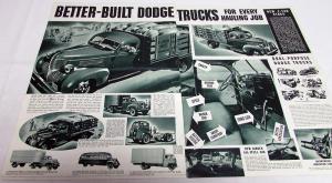 1939 Dodge 1 Thru 2 Ton Truck News Vol 39 No 1 Sales Folder Oversized Original