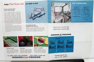 1955 Dodge Truck Cabs Pilot House Standard Custom Regal DeLuxe Sales Folder Orig
