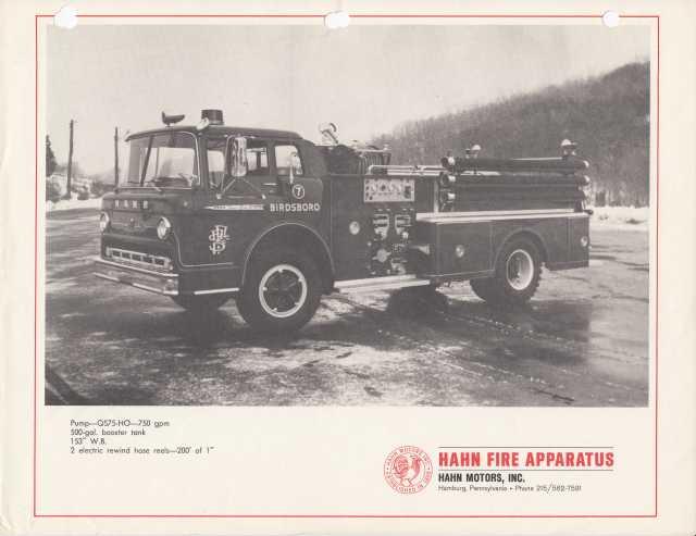 1960s Ford Fire Truck Pumper by Hahn Fire Apparatus Press Photo 0278
