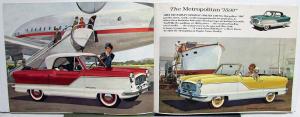 1962 AMC Nash Metropolitan 1500 Dealer Color Sales Brochure Folder Original