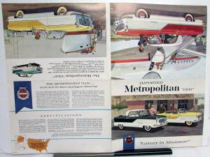 1962 AMC Nash Metropolitan 1500 Dealer Color Sales Brochure Folder Original