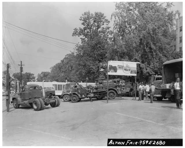 1920s-1960s Mack Trucks Display Promotion during Allentown Fair Press Photo 0209