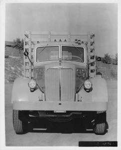 1940s Mack US Navy Military Stake Truck Front View Press Photo 0211
