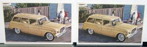 1960 Studebaker Lark Station Wagon Dealer Promotional Post Cards Pair Orig