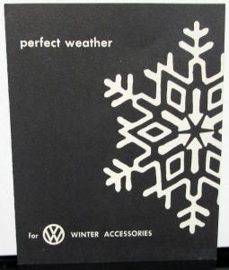 Late 1950s ? Volkswagen VW Dealer Winter Accessories Sales Brochure Beetle