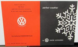 Late 1950s ? Volkswagen VW Dealer Winter Accessories Sales Brochure Beetle