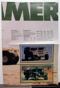 1983 ? Four Wheeler Magazine Insert Hummer M998 1037 1025 XM1097 Poster