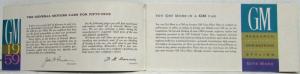 1959 GM Shareholders New Models Brochure Folder Chevy Cadillac Olds