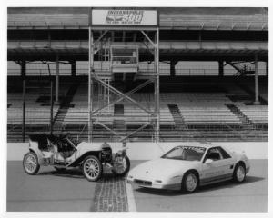 1984 Pontiac Fiero Indy Pace Car & 1911 Stoddard Dayton Press Photo & Rel 0050