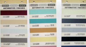 1958 Lincoln Paint Chip Color Samples Leaflets Martin Senour Paints