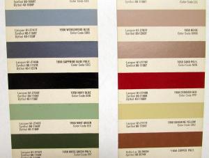 1958 Dodge Paint Chip Color Samples Leaflets Martin Senour Paints