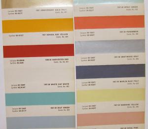1957 1958 International Harvester Truck Paint Chip Color Leaflets Martin Senour