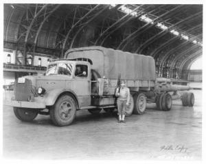1940s Mack NR Army Canvas Covered Truck Press Photo 0231
