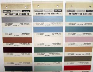 1959 Lincoln Paint Chip Color Samples Leaflets Martin Senour Paints