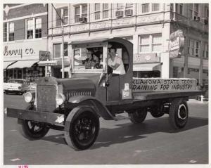 1930s Mack Flatbed Truck Press Photo 0235 - Oklahoma State Tech Diesel Club