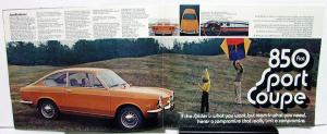 1971 Fiat 850 Dealer Sales Brochure Spider Coupe Sedan Features Specs