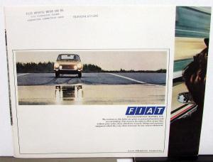 1971 Fiat 850 Dealer Sales Brochure Spider Coupe Sedan Features Specs