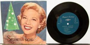 1960 Chevrolet Promotional Record Dinah Shore Christmas 33 1/3 RPM Chevy GM