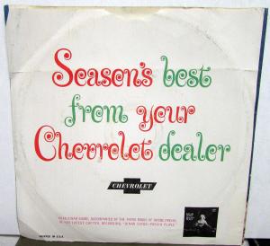 1960 Chevrolet Promotional Record Dinah Shore Christmas 33 1/3 RPM Chevy GM