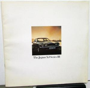 1979 Jaguar XJ Series III Dealer Prestige Sales Brochure Portfolio 3.4 4.2 5.3