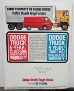 1966 Dodge Crew Cab Pickup Truck Series D & W Sales Brochure REV