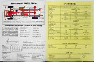 1965 1966 Dodge Fwd Control Chassis Panel P200 300 400 Sales Folder REV