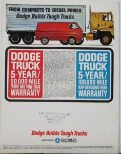 1965 Dodge Fwd Control Chassis Panel P100 200 300 400 Sales Folder Dtd 3 65