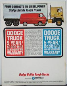 1965 Dodge Med Ton Conventional Truck D Series 400 to 700 Sale Brochure Dtd 3 65