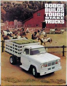 1965 Dodge Stake Trucks Low Ton Series D 100 200 300 Sales Brochure Dtd 3 65