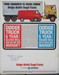 1965 Dodge Stake Trucks Low Ton Series D 100 200 300 Sales Brochure Dtd 3 65