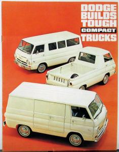 1965 1966 Dodge  A100 Compact Truck Van Pickup Sportsman Wagon Brochure 7 65 Rev