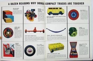 1965 1966 Dodge  A100 Compact Truck Van Pickup Sportsman Wagon Brochure 7 65 Rev