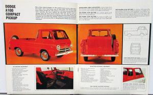 1965 1966 Dodge  A100 Compact Truck Van Pickup Sportsman Wagon Brochure 7 65 Rev