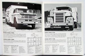 1965 1966 Dodge Med Ton Diesel Trucks PD PC 500 600 Sales Brochure Dtd 7 65 Rev